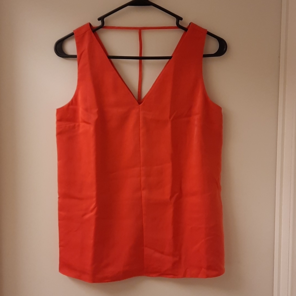 Bar III Beijing Optic Orange Tank Top